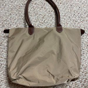 Tan tote bag